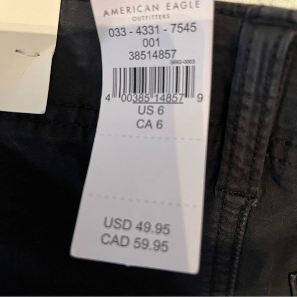 American Eagle Black 90s Boyfr Short Size 6 NWT - Picture 6 of 7